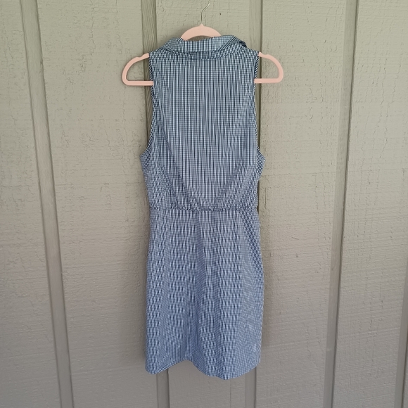 Cinq A Sept Gaby Gingham Mini Dress 12 Women Preppy Cotton Blend Button Tie - Picture 5 of 12